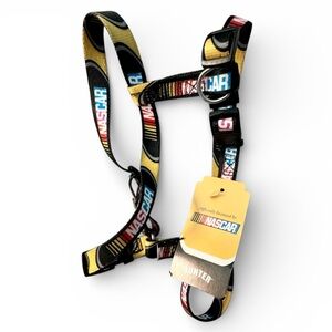 Nascar SMALL 5/8 Inch Adjustable Pet Harness Black W/ Logo NEW NWT